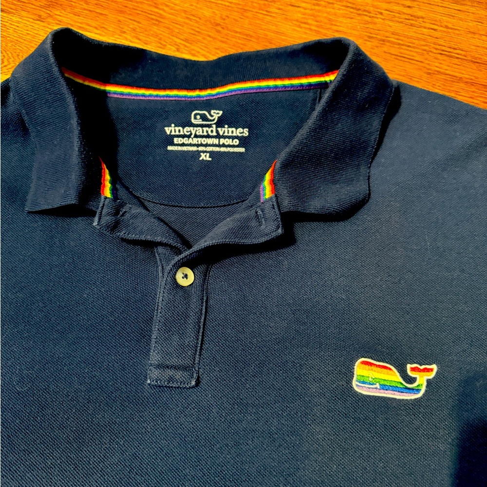 Vineyard Vines Blue - Pride - Edgartown Polo - Size XL